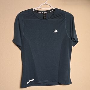 Adidas Blue Short Sleeve Tee Athletic Casual